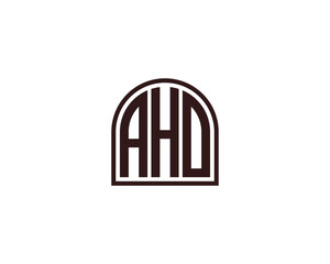 AHO logo design vector template