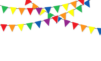 Pride month of LGBTQ background with confetti, poster, banner, greeting card.