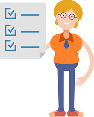 Geeky Girl Character and Check List Document
