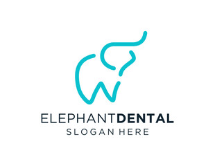 Fototapeta premium The logo design is about Elephant Dental and was created using the Corel Draw 2018 application with a white background.