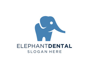 The logo design is about Elephant Dental and was created using the Corel Draw 2018 application with a white background.