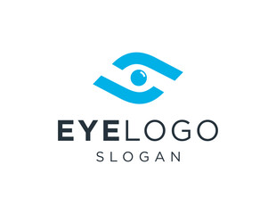 The logo design is about Eye and was created using the Corel Draw 2018 application with a white background.