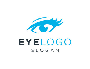 The logo design is about Eye and was created using the Corel Draw 2018 application with a white background.