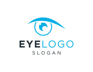 The logo design is about Eye and was created using the Corel Draw 2018 application with a white background.