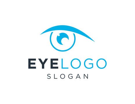 The logo design is about Eye and was created using the Corel Draw 2018 application with a white background.