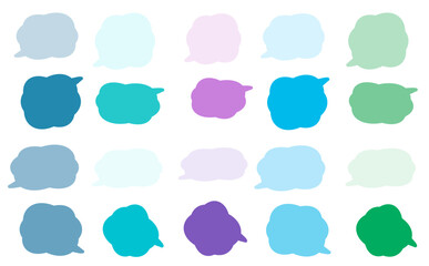 カラフルな吹き出しセット