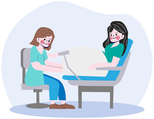 Childbirth scenes vector