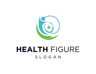 The logo design is about Health Figure and was created using the Corel Draw 2018 application with a white background.