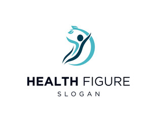 The logo design is about Health Figure and was created using the Corel Draw 2018 application with a white background.