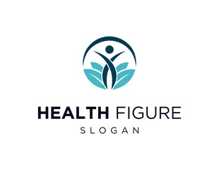 The logo design is about Health Figure and was created using the Corel Draw 2018 application with a white background.