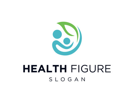 The logo design is about Health Figure and was created using the Corel Draw 2018 application with a white background.