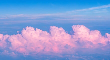 blue and pink sky with clouds