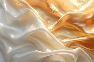 Fototapeta premium Abstract luxury minimalist gradient wallpaper pattern texture in pantone gold and white, platinum frosting.