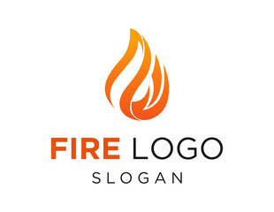 The logo design is about Fire and was created using the Corel Draw 2018 application with a white background.