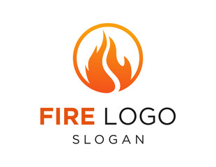 The logo design is about Fire and was created using the Corel Draw 2018 application with a white background.