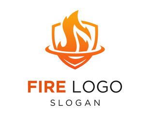 The logo design is about Fire and was created using the Corel Draw 2018 application with a white background.