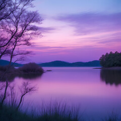 sunrise over the river