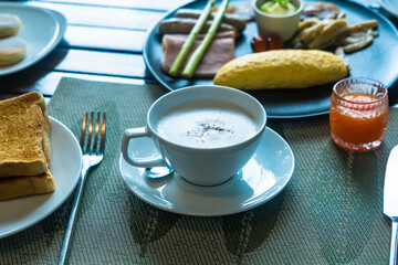 Breakfast  in the morning of hotel