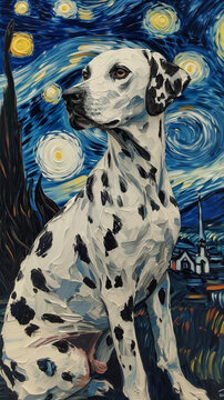 Dalmation dog painting