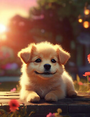 imagine prompt cute dog Generative AI photo