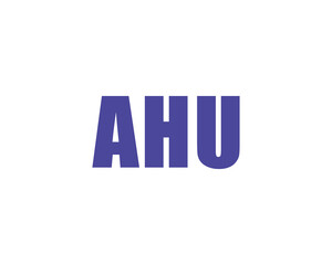 AHU Logo design vector template
