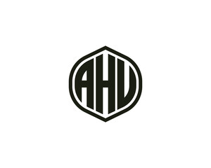 AHU Logo design vector template