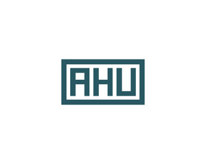 AHU Logo design vector template