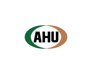 AHU Logo design vector template