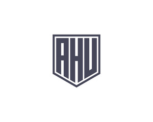 AHU Logo design vector template