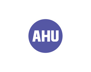 AHU Logo design vector template