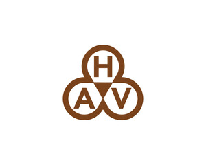 AHV logo design vector template