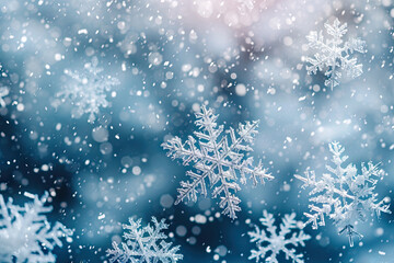 background of white winter snowflakes for christmas and new years eve holidays