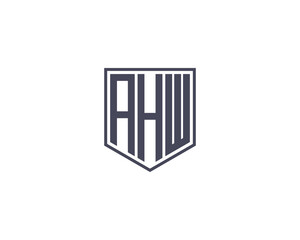 AHW Logo design vector template
