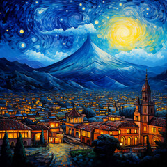 Antigua Guatemala City painting