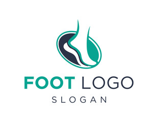 The logo design is about Foot and was created using the Corel Draw 2018 application with a white background.