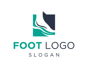 The logo design is about Foot and was created using the Corel Draw 2018 application with a white background.