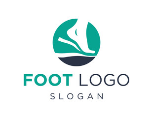 The logo design is about Foot and was created using the Corel Draw 2018 application with a white background.