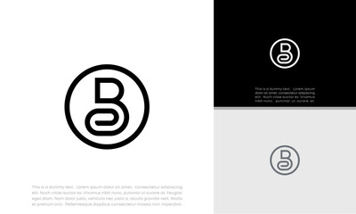 Initials B logo design. Initial Letter Logo. Innovative high tech logo template.	