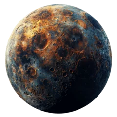 Foto op Canvas Mercury Planet Concept Isolated on Transparent or White Background, PNG © Custom Media