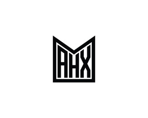 AHX logo design vector template