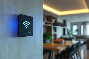 Concept Smart home wifi for controlling electrical equipment. Generative AI.