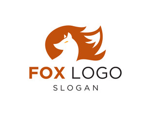 The logo design is about Fox and was created using the Corel Draw 2018 application with a white background.