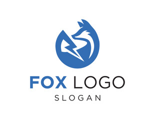 The logo design is about Fox and was created using the Corel Draw 2018 application with a white background.