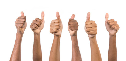 Close-up of a business peoples Thumbs Up