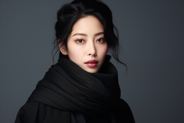 Fototapeta premium Illustration of a fashion portrait, AI Generated