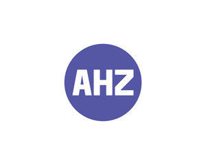 AHZ logo design vector template