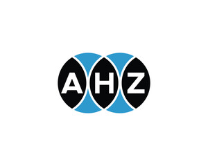 AHZ logo design vector template