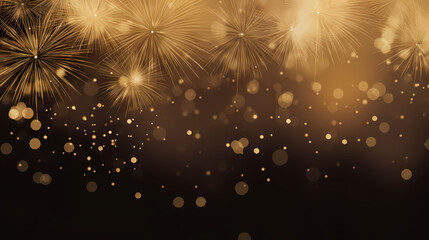 Beautiful fireworks background at night for holiday decoration