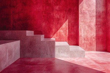 Abstract luxury minimalist gradient wallpaper pattern texture perfect for valentine in pantone red.