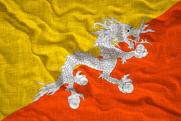 National flag  of Bhutan. Background  with flag  of Bhutan